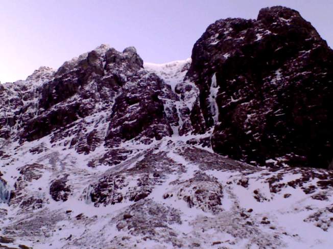Lean conditions on the North Face of Ben Nevis