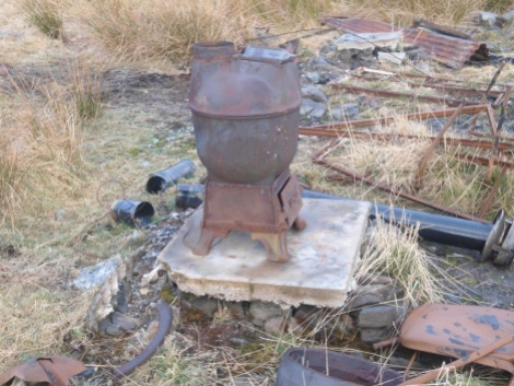 The old stove in the ruins of the Green House